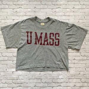 Vintage 70s 80s Cropped University of Massachusetts - U MASS Tee